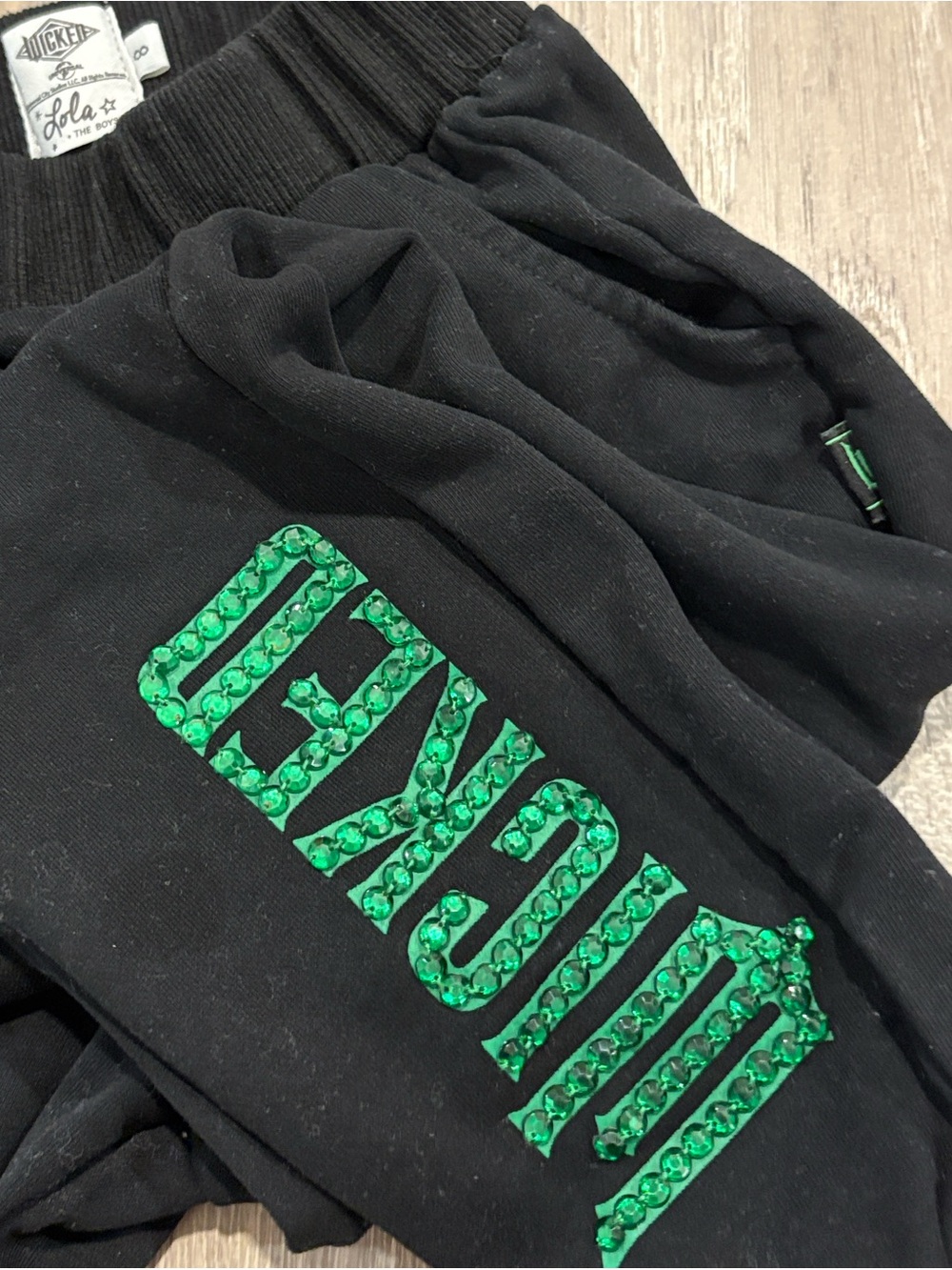 Lola + The Boys Wicked Rhinestone Jogger Sweatpants